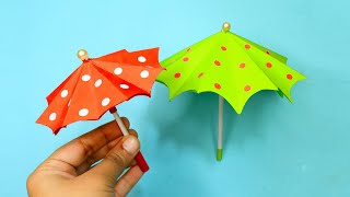 How to make foldable origami paper umbrella | Easy and simple paper craft idea