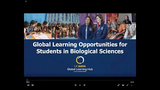 Global Learning Opportunities for Students in Biological Sciences 9.29.20