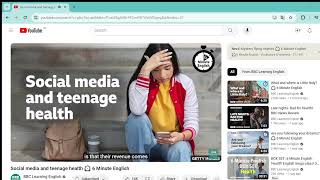 social media and teenage  health- BBC 6 minutes English - Shadowing