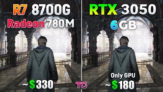 RTX 3050 6GB vs Ryzen 7 8700G (Radeon 780M) - Test in 8 Games