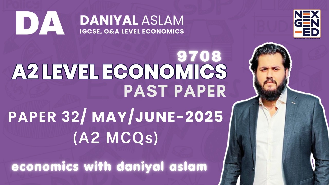 A2 Economics 9708 May/June 2025 (P32) Paper 3 (MCQs) Variant 2