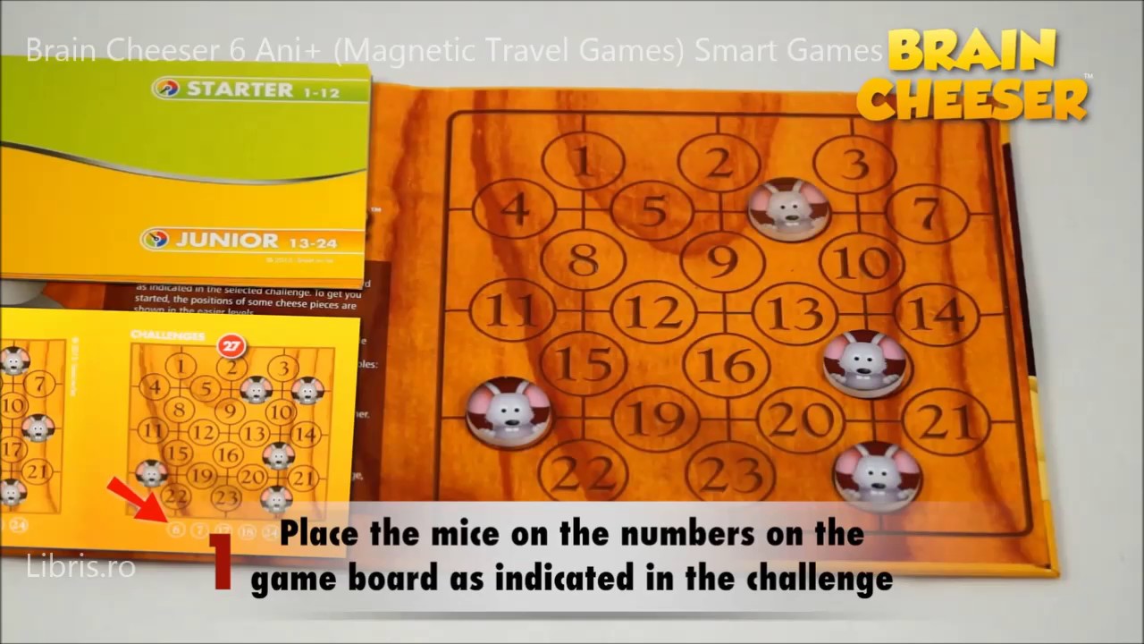 Brain Cheeser 6 Ani+ Magnetic Travel Games Smart Games - YouTube