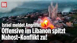 Libanon Israel Greift Über 200 Hisbollah-Ziele An Iran Reagiert Mit Raketenangriffen