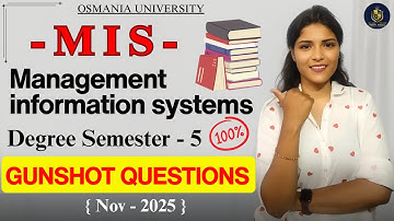 MANAGEMENTINFORMATIESYSTEMEN || MIS || BELANGRIJKE VRAGEN || O.U SEM-5 || ‎@shivanipallela