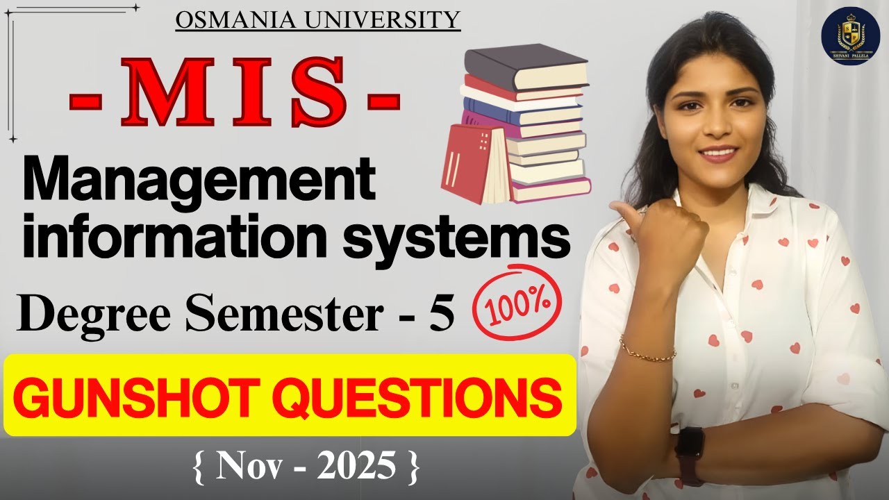 СИСТЕМЫ УПРАВЛЕНЧЕСКОЙ ИНФОРМАЦИИ || MIS || ВАЖНЫЕ ВОПРОСЫ || O.U SEM-5 || ‎@shivanipallela