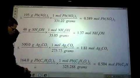 Plainfield Chemistry - Moles to Molecules