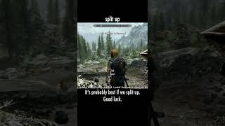 split up — The Elder Scrolls V: Skyrim dialogue scene