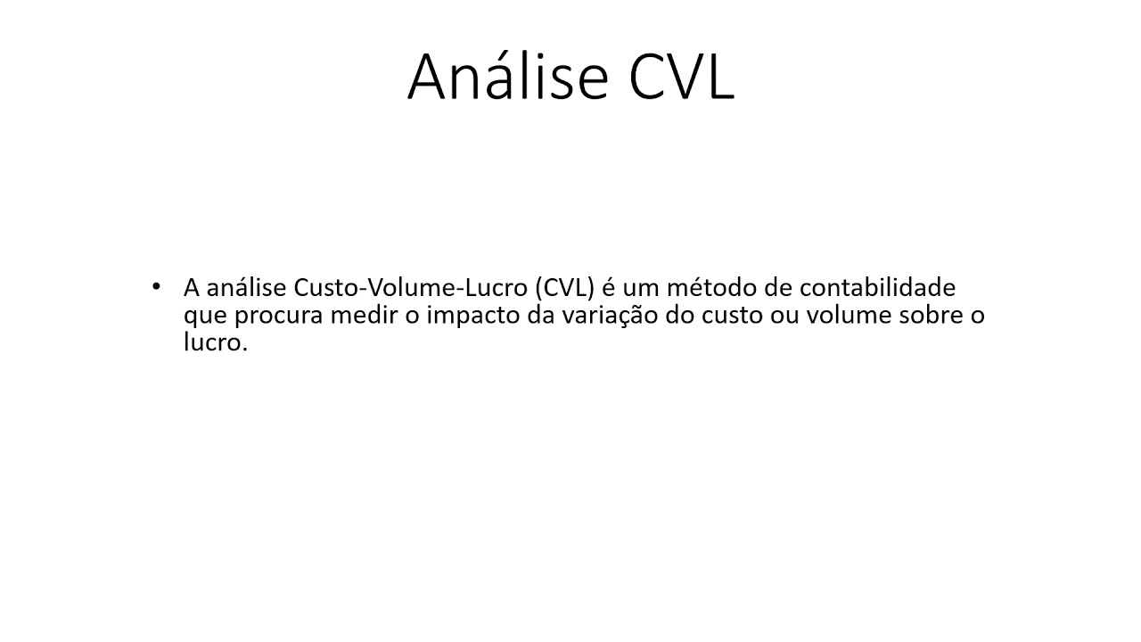 Conceitos de Receita total, receita operacional total, Análise CVL e DRE