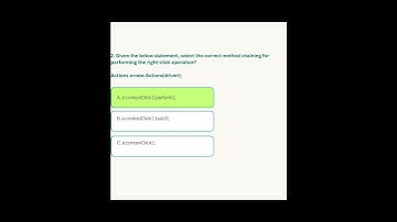 selenium 1 min quiz part 3 | how to pass selenium mcq #seleniumtips #webtesting #trending #tcs