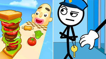 Thief Puzzle vs Sandwich Runner — All Levels Gameplay Android, iOS — 2024