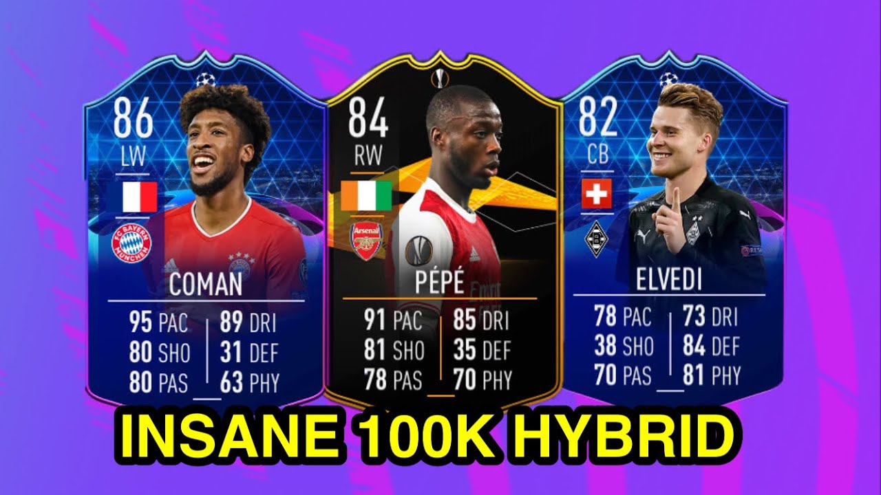 INSANE 100K HYBRID SQUAD BUILDER IN FIFA 21 FT (COMAN, PEPE & ELVEDI)