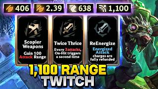 Twitch but I have INSANE RANGE + ENERGIZED ITEMS RESET! | League ARAM Mayhem