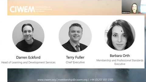 CIWEM Continuing Professional Development (CPD) webinar