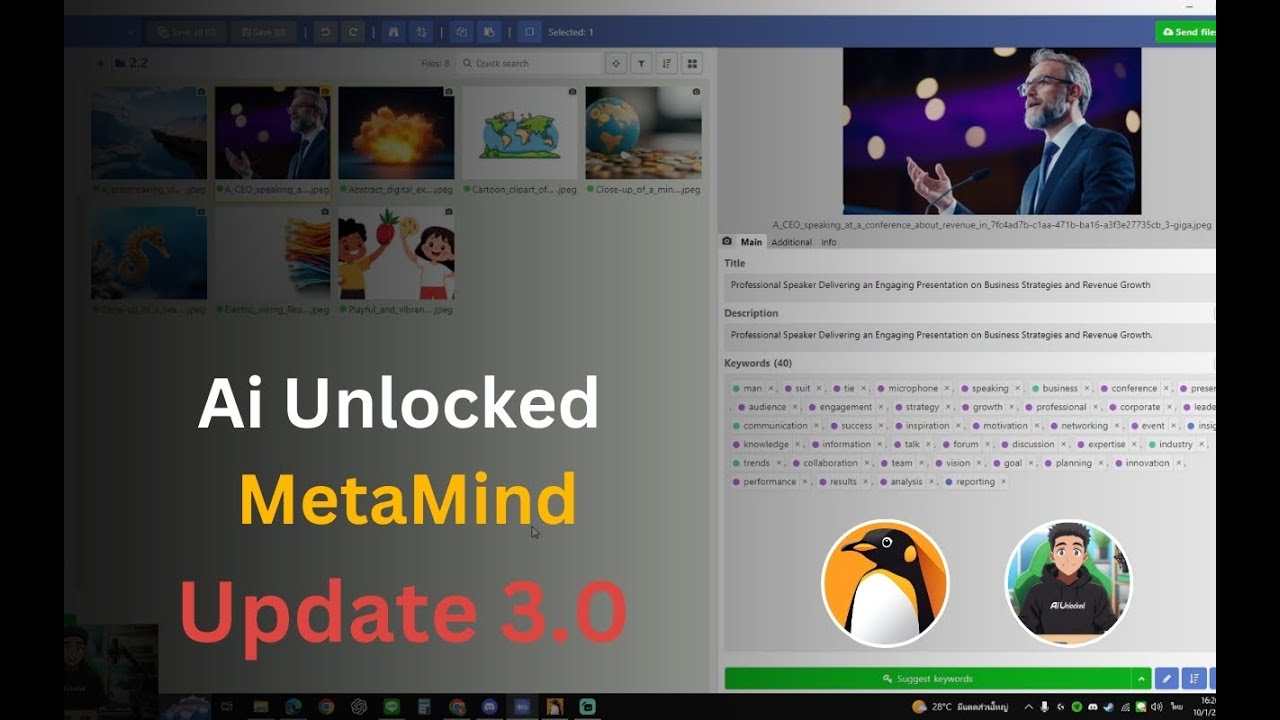 Metamind 🔥 MetaMind 3.0 Update ใช้ AI ช่วยคิด Title, Keywords พร้อมฝังลงภาพ ...