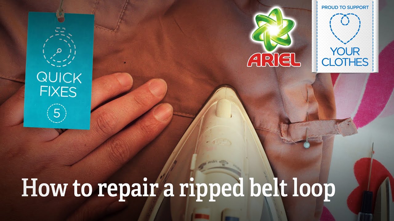 How to fix a torn belt loop on Jeans 