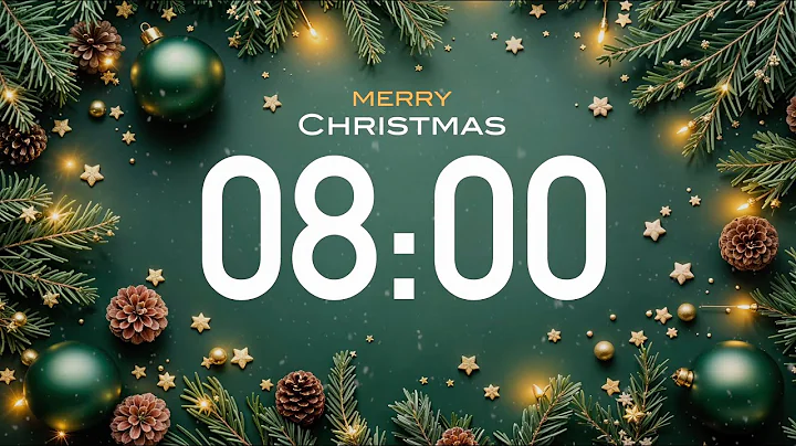 8 Minute Christmas Timer 🔕 No Music (4K) 🎄 - with Alarm Sound