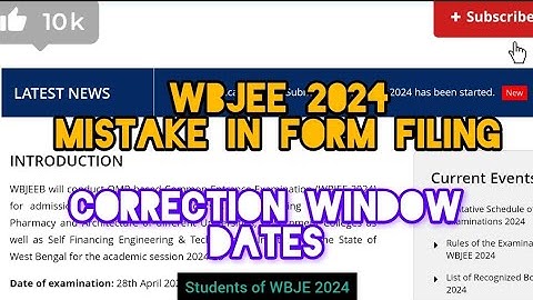 "🚀 WBJEE 2024 Correction Window Dates Revealed! 📆✨ #WBJEE2024 #CorrectionWindow #ExamTips"