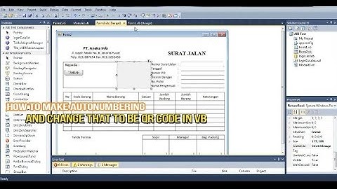 #3 Cara membuat Auto Numbering dan QR Code pada surat di Visual Basic dengan DB Access