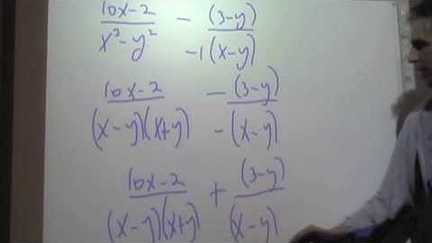 10-5 Part IV *****KEY QUESTION Add and Subtract Rational Expressions with UNLIKE Denominators