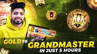 Gold To Grandmaster In Just 5 Hours😱- Rank Pushing Highlights😮 Season 33- Garena Free Fire
