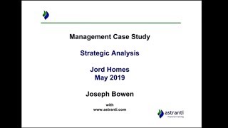 CIMA MCS May 2019 - Jord Homes - Strategic Analysis