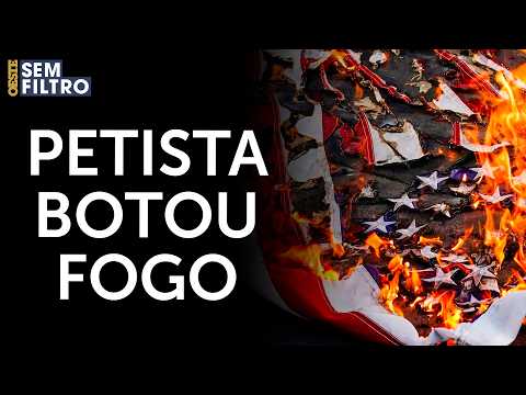 Pro-Lula teacher fired after being caught burning U.S. flag