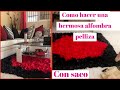 DIY.ALFOMBRA PELLIZA )COMO HACER UNA ALFOMBRA FÁCIL