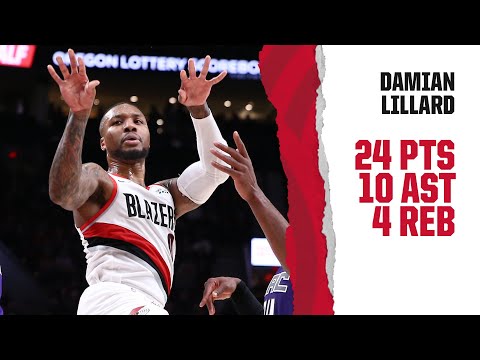 Damian Lillard (24 PTS, 10 AST) Highlights | Trail Blazers vs. Kings