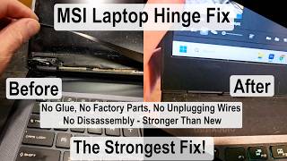 Easy Fix MSI Screen Hinge No Glue Stronger Than New  - GE76 GE66 GE77 GE76 GE66 GE77 & more