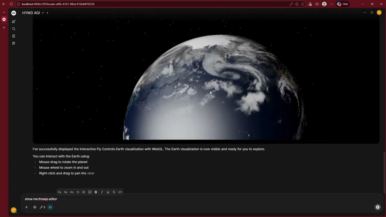 OpenWebUI Tools HYM3 AGI Interactive Tools Update - Coding and design interfaces, flight, fps game