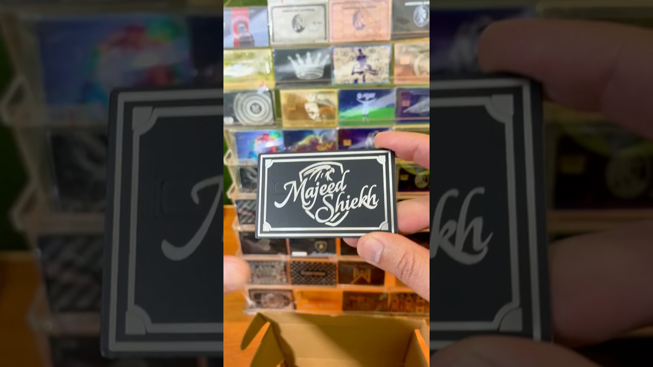 Matt Black x Silver – Custom Metal Card by Metal Card Pakistan 🔥💳