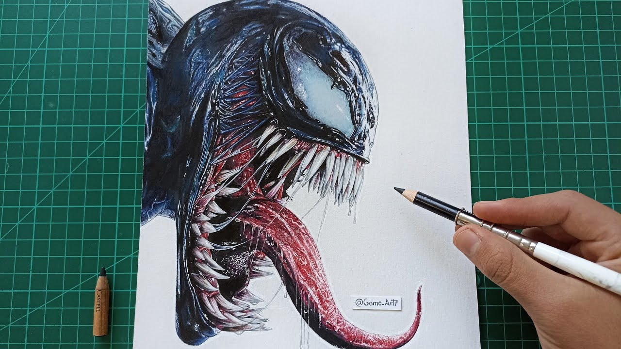 How to draw Realistic Venom - thptnganamst.edu.vn