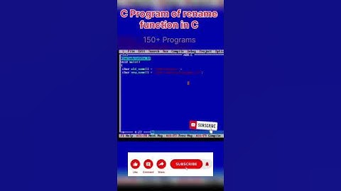 Program of Rename Function in C | #shorts #ytshorts #youtubeshorts #video #trending #music