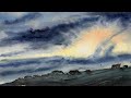 DEMO AQUARELLE - peindre un ciel lumineux à l'aquarelle