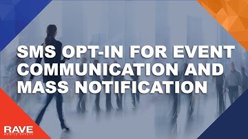 SMS Opt-in for Event Communication and Mass Notification