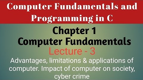 Lecture -3 Computer Fundamentals || MSc Computer Science || MDU Rohtak