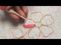 Aari work embroidery/flower filling stitch/saree/blouse Aari design