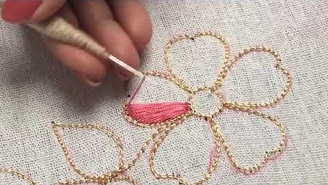 Aari work embroidery/flower filling stitch/saree/blouse Aari design