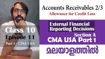 Accounts Receivables | External Financial Reporting Decision | Section A CMA USA Part 1 | Episode 11