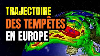 La trajectoire des tempêtes en Europe a pris une tournure vigoureuse...