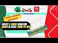 Create S Curve Duration Based in Excel from P6 XER | S-Curve Without Resources from Primavera P6