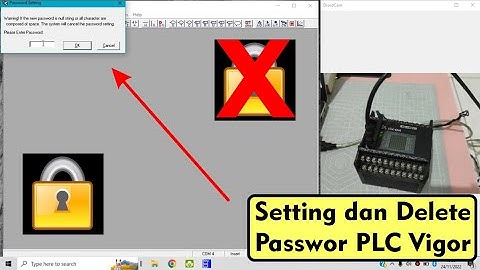 Tutorial Cara Setting dan Hapus / Delete Password PLC Vigor dengan Ladder Master