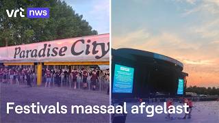 Thumbnail for Dreigend noodweer legt Couleur Café, Paradise City en Werchter Boutique stil