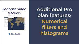 Additional Pro plan features: Numerical filters and histograms