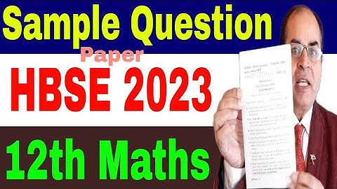 sample question paper mathematics pre board class 12 hbse 2023 haryana board annual by vijay kumar