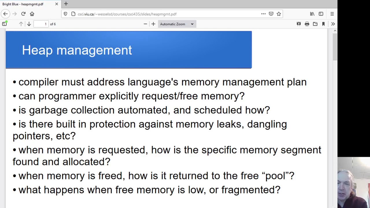 Heap management