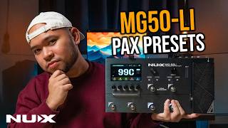 PAX Artist Presets - NUX MG50 Li | Clean to Heavy in Seconds