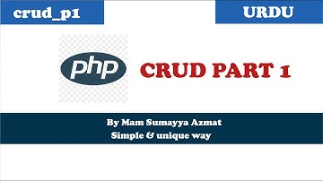 ➡️PHP CRUD (Part 1)🔥
