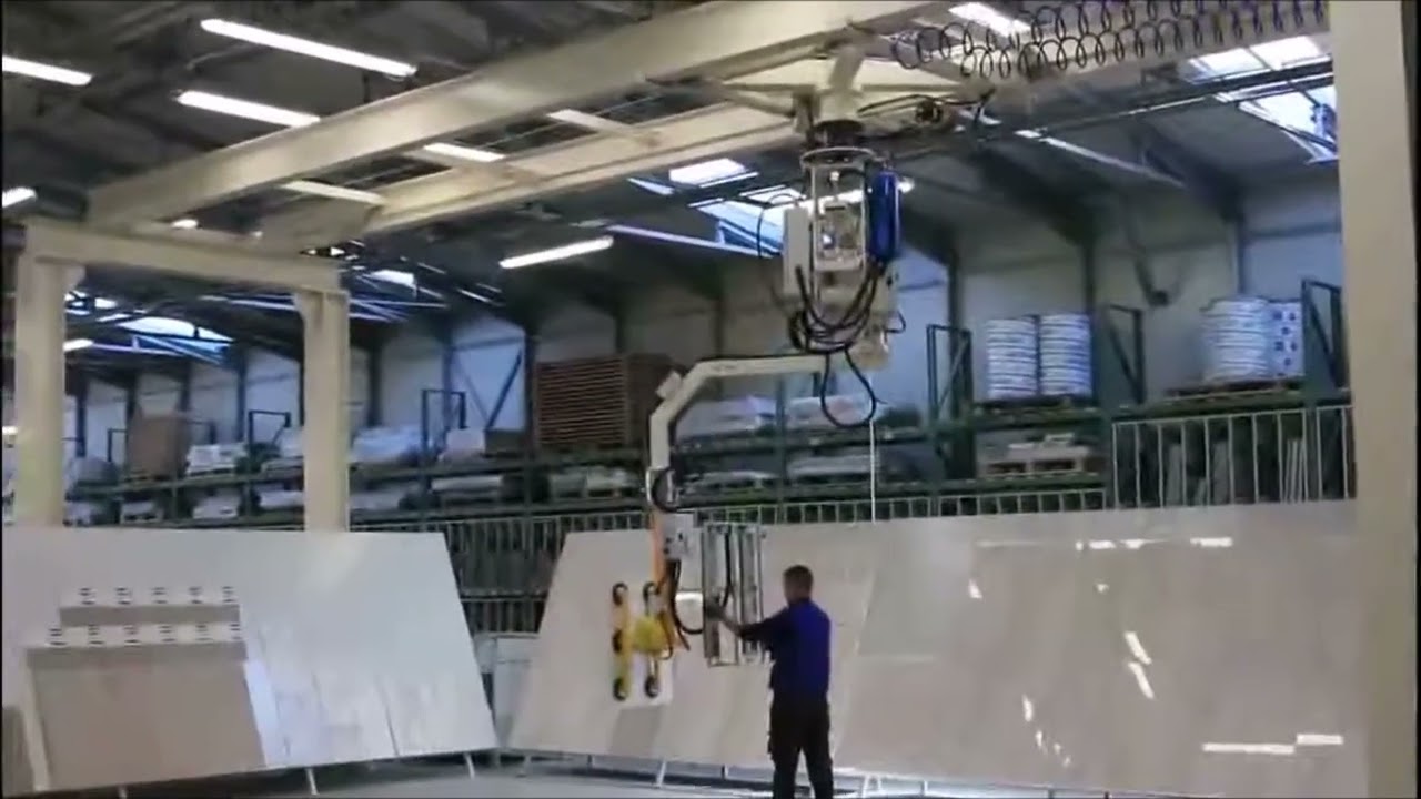 Lean Manufacturing - 4Lean - Manipulator with suction cups for ceramics