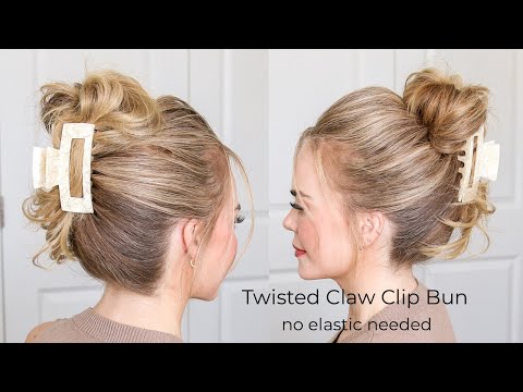 Twisted Claw Clip Bun | No Elastic | Summer Hairstyle Series thumbnail